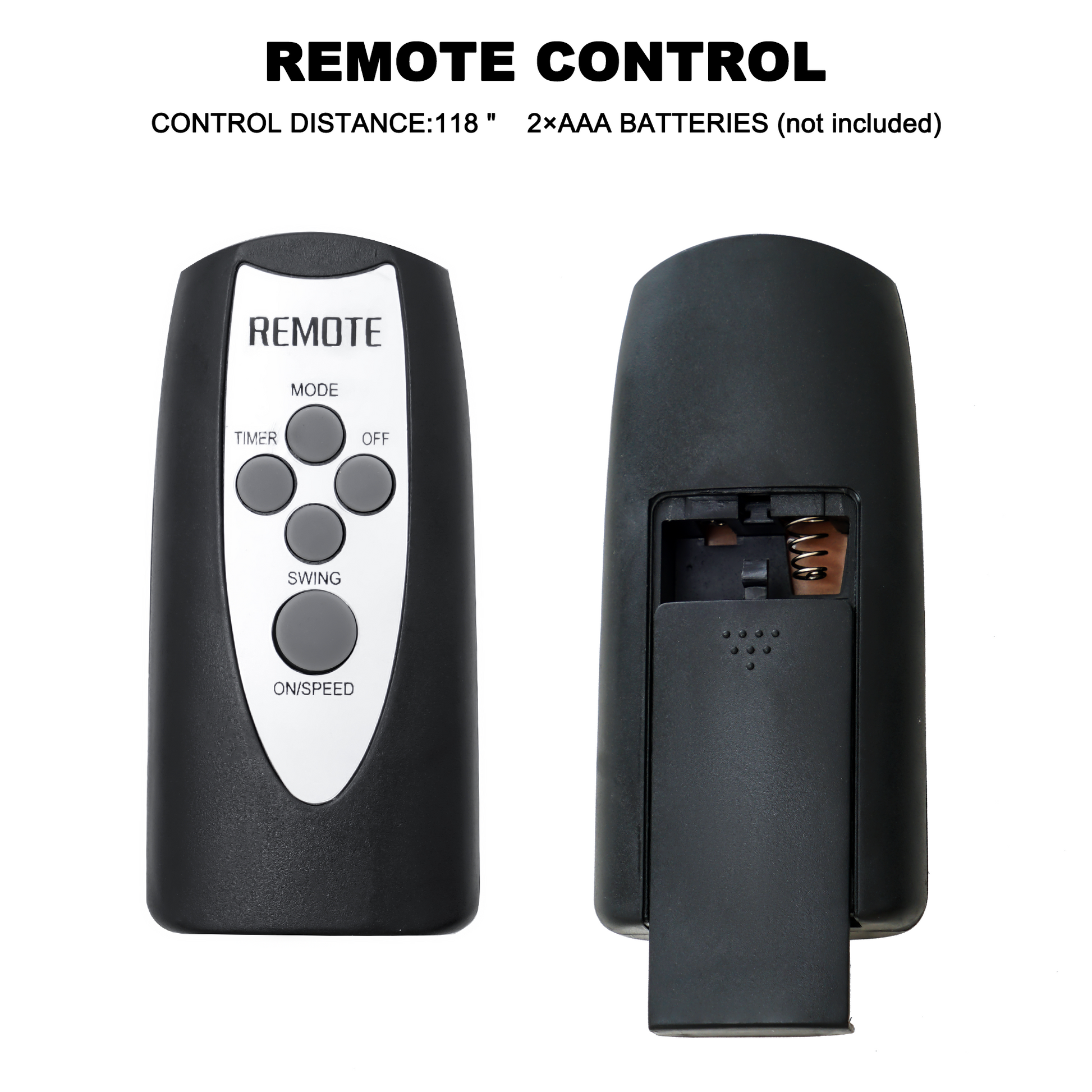 Simple Deluxe 18 Blade Wall Mount Fan, 5 Blades Adjustable 3 Speed Wall Mount Fan For Indoor, Home, Office And College Dorm Use, 90 Degree Horizontal Oscillating, 4 Hours Timer, Black, 1 Pack Black