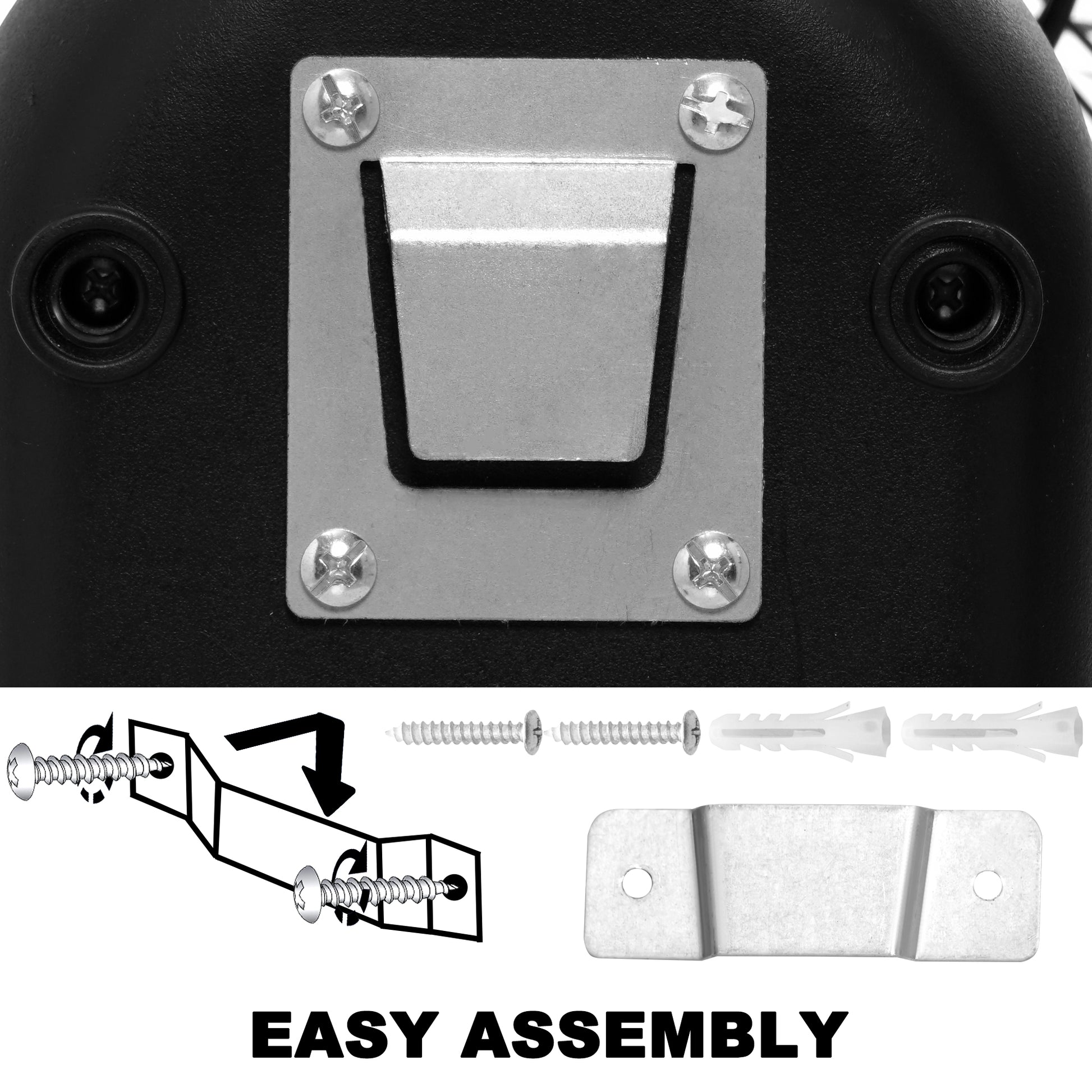 Simple Deluxe 18 Blade Wall Mount Fan, 5 Blades Adjustable 3 Speed Wall Mount Fan For Indoor, Home, Office And College Dorm Use, 90 Degree Horizontal Oscillating, 4 Hours Timer, Black, 1 Pack Black