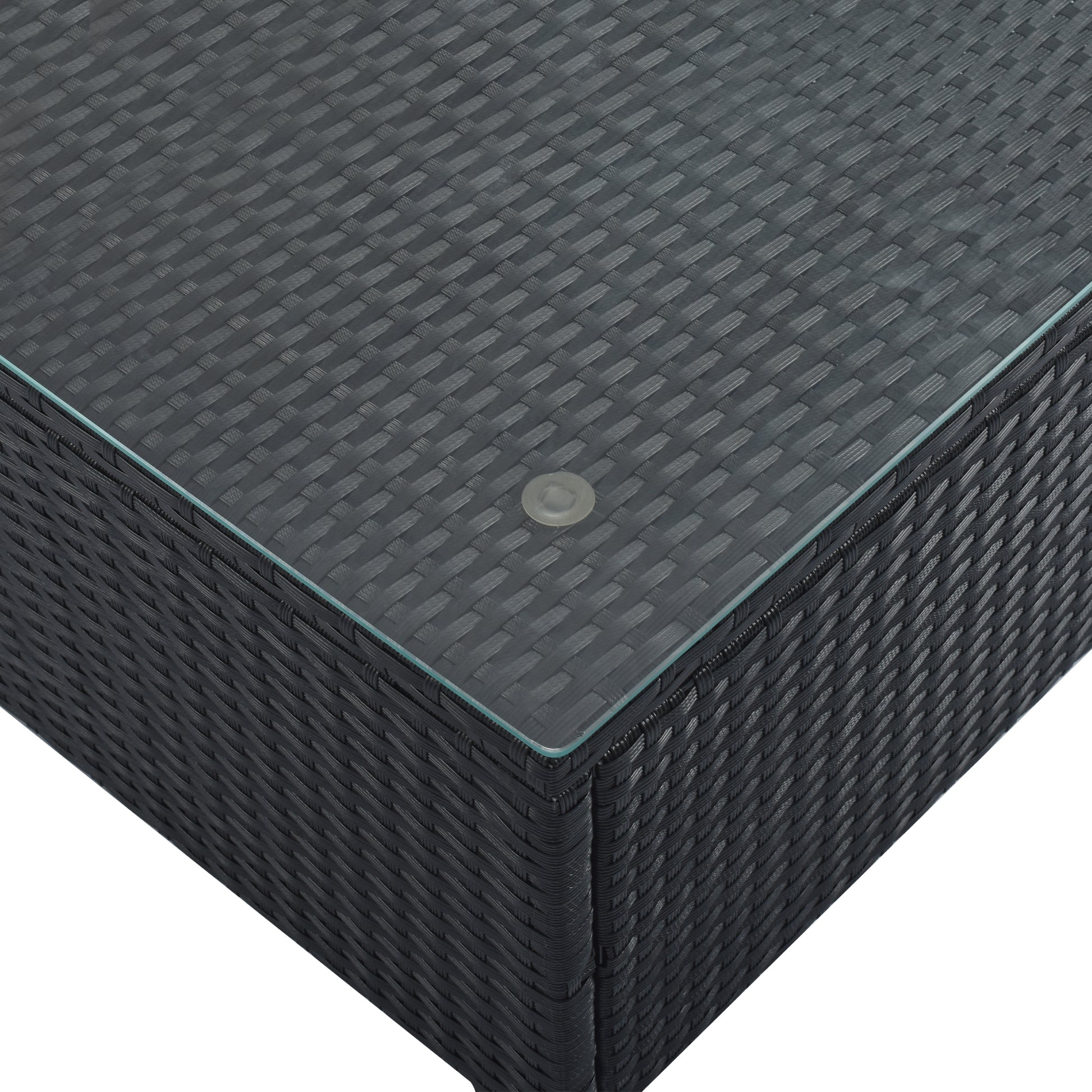 8 Pieces Outdoor Patio Furniture Sets, Garden Conversation Wicker Sofa Set, Single Sofa Combinable, Gray Cushions Black Wicker Yes Gray Wicker