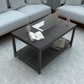 Yssoa Storage Shelf For Living Room And Office, Easy Assembly, Black Home Coffee Table , 31X20X16 Inch Black Solid Wood