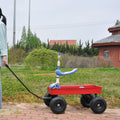 Outdoor Wagon All Terrain Pulling Air Tires Children Kid Garden Red Steel