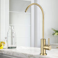 Kitchen Water Filter Faucet, Drinking Water Faucet Brushed Gold Stainless Steel