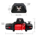 Electric Winch Xpv 14500 Lbs 12V Synthetic Red Rope Arrival Jeep Towing Truck 4Wd Black Aluminium