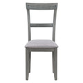 5 Piece Dining Table Set Industrial Wooden Kitchen Table And 4 Chairs For Dining Room Grey Gray Solid Wood