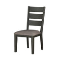 Gray Finish 5Pc Dining Set Table With 6X Drawers And 4X Side Chairs Upholstered Seat Transitional Dining Room Furniture Wood Wood Gray Seats 4 Wood Dining Room Transitional Rectangular Dining Table With Chair Wood