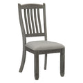 Antique Gray And Coffee Finish 6Pc Dining Set Table W 6X Drawers Upholstered Bench 4X Side Chairs Casual Country Style Dining Room Furniture Wood Wood Antique Gray Seats 6 Wood Dining Room 72 Inches Rectangular Dining Table With Chair And Bench Solid
