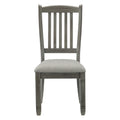 Antique Gray And Coffee Finish 6Pc Dining Set Table W 6X Drawers Upholstered Bench 4X Side Chairs Casual Country Style Dining Room Furniture Wood Wood Antique Gray Seats 6 Wood Dining Room 72 Inches Rectangular Dining Table With Chair And Bench Solid