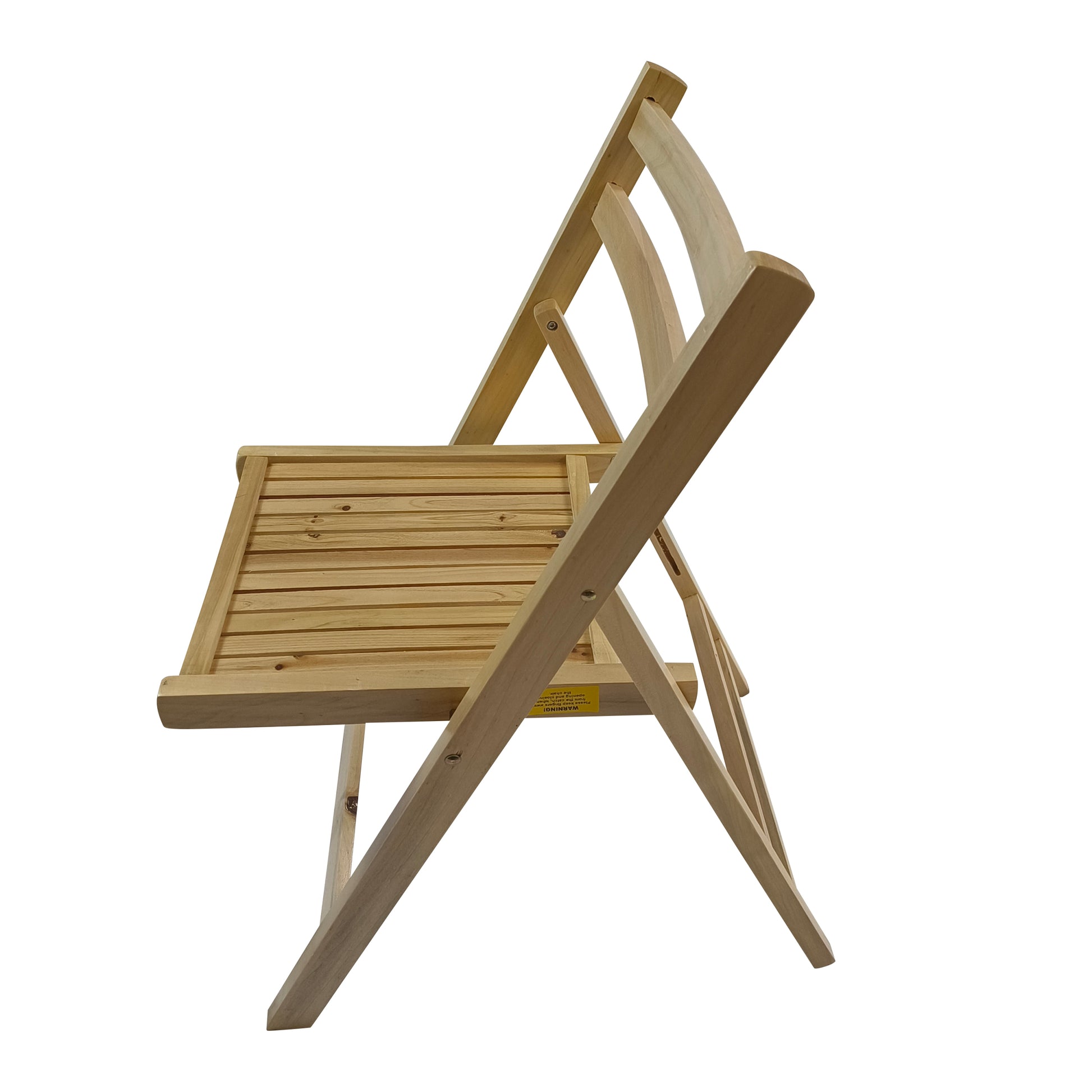 Furniture Slatted Wood Folding Special Event Chair Wood, Set Of 4, Folding Chair, Foldable Style Natural Solid Wood