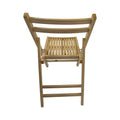 Furniture Slatted Wood Folding Special Event Chair Wood, Set Of 4, Folding Chair, Foldable Style Natural Solid Wood