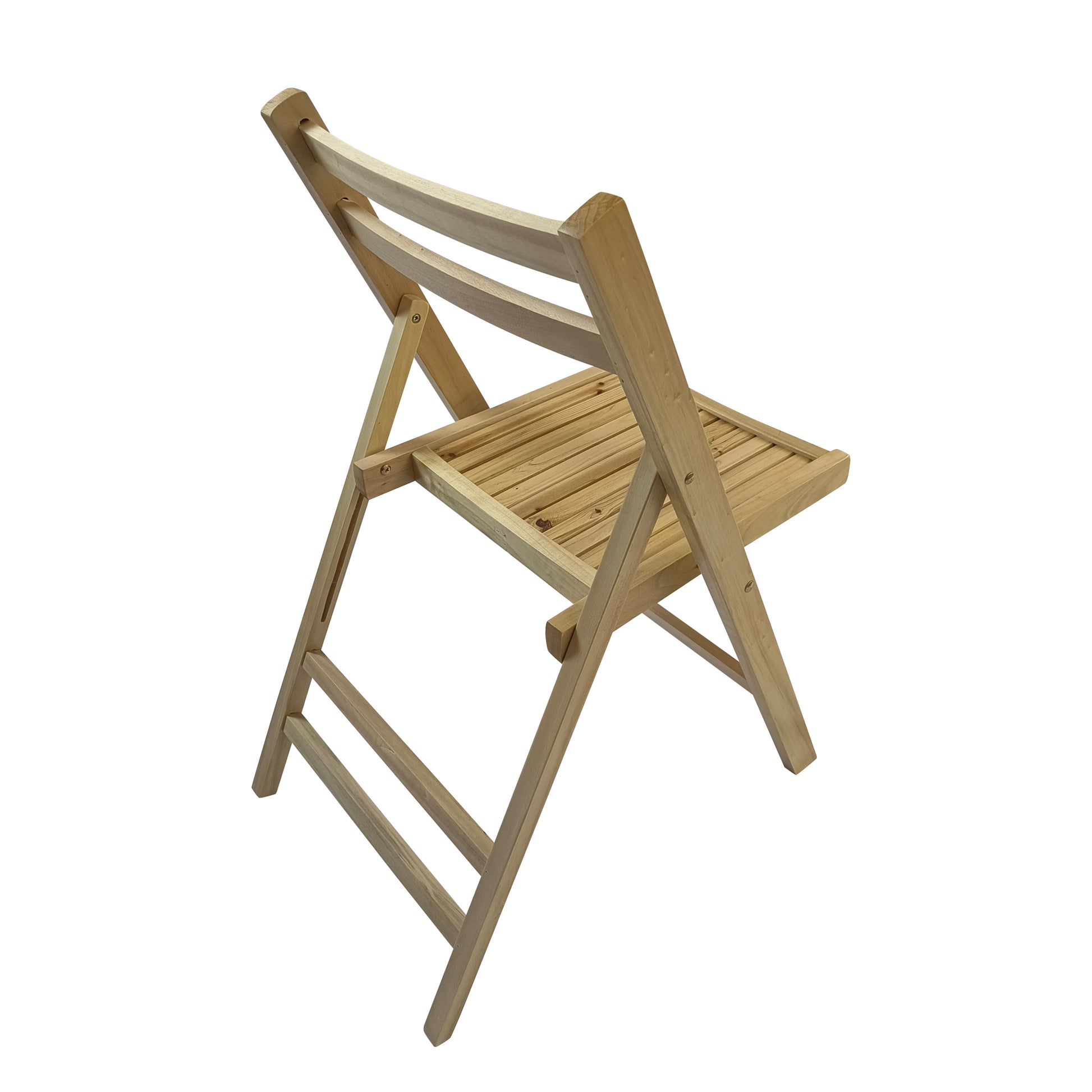 Furniture Slatted Wood Folding Special Event Chair Wood, Set Of 4, Folding Chair, Foldable Style Natural Solid Wood