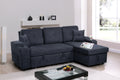 Right Facing Sectional Sofa With Footrest, Convertible Corner Sofa With Armrest Storage, Living Room And Apartment Sectional Sofa, Right Chaise Longue And Dark Grey Gray Foam Fabric