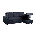 Right Facing Sectional Sofa With Footrest, Convertible Corner Sofa With Armrest Storage, Living Room And Apartment Sectional Sofa, Right Chaise Longue And Dark Grey Gray Foam Fabric