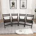 Furniture Slatted Wood Folding Special Event Chair Cherry, Set Of 4, Folding Chair, Foldable Style Cherry Solid Wood