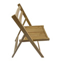 Furniture Slatted Wood Folding Special Event Chair Wood, Set Of 4, Folding Chair, Foldable Style Natural Solid Wood