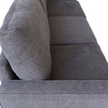 Modern Living Room Furniture Sofa In Dark Grey Fabric Dark Grey Foam Fabric