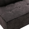 Coolmore Modern Upholstered Chair Leisure Sofa Lazy Sofa Plastic Legs And Pillow Removable Armless Accent Chair For Living Room,Bedroom,Office Grey Linen Grey Foam Linen
