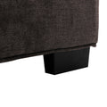 Coolmore Modern Upholstered Chair Leisure Sofa Lazy Sofa Plastic Legs And Pillow Removable Armless Accent Chair For Living Room,Bedroom,Office Grey Linen Grey Foam Linen