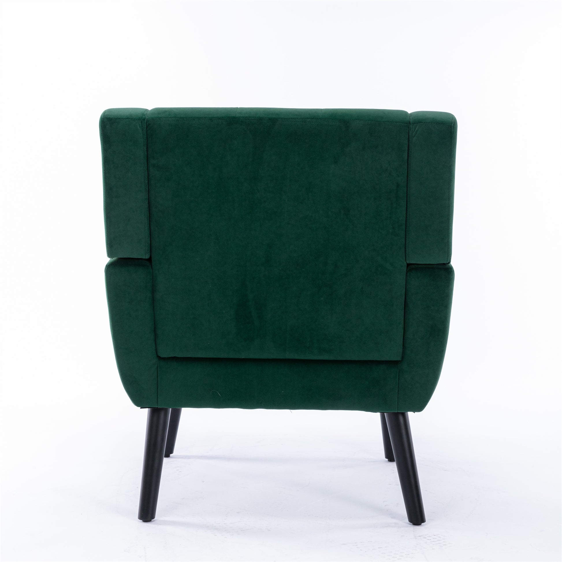 Modern Soft Velvet Material Ergonomics Accent Chair Living Room Chair Bedroom Chair Home Chair With Black Legs For Indoor Home Retro Green Foam Upholstered