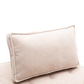 Coolmore Modern Upholstered Chair Leisure Sofa Lazy Sofa Plastic Legs And Pillow Removable Armless Accent Chair For Living Room,Bedroom,Office Beige Linen Beige Foam Linen