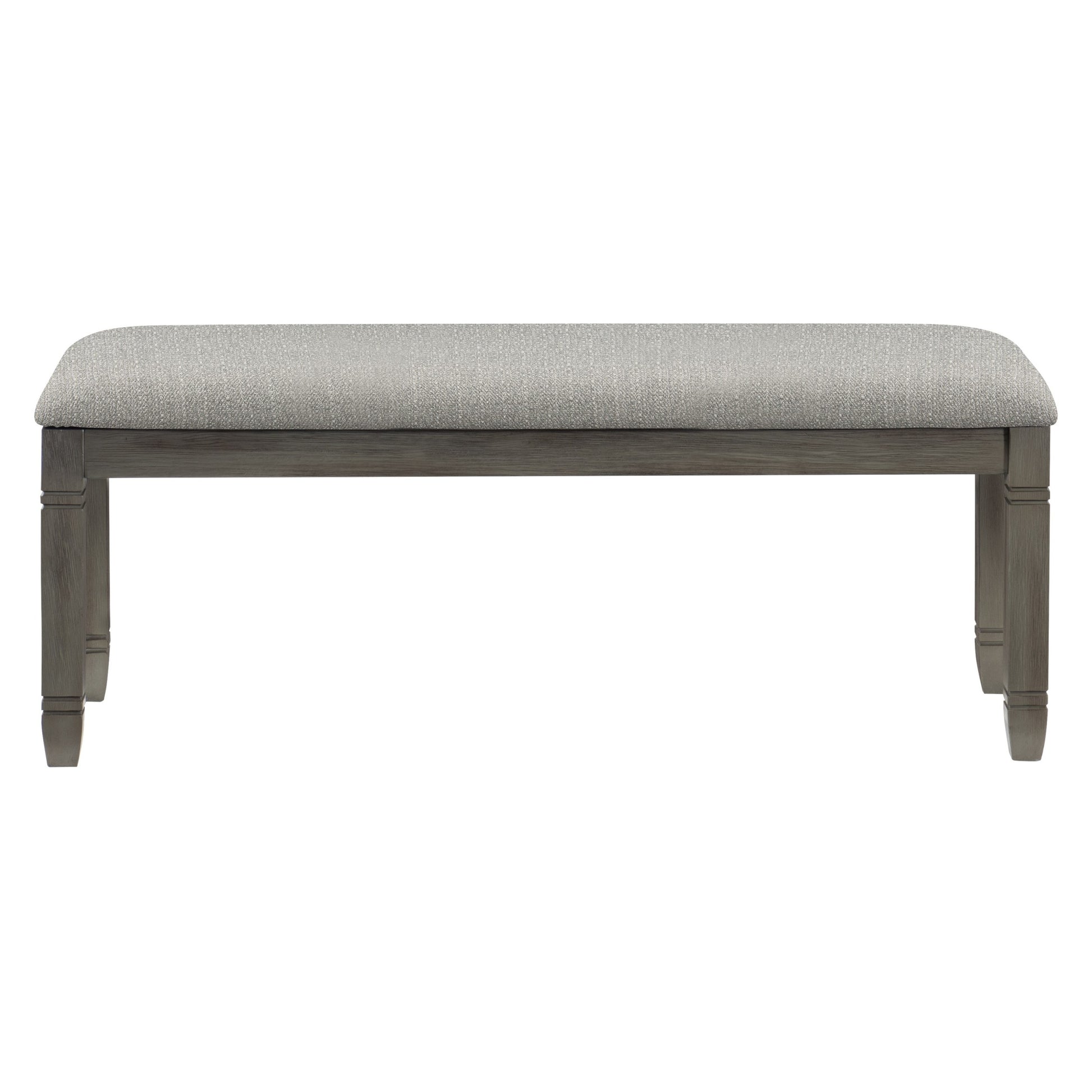 Antique Gray And Coffee Finish 6Pc Dining Set Table W 6X Drawers Upholstered Bench 4X Side Chairs Casual Country Style Dining Room Furniture Wood Wood Antique Gray Seats 6 Wood Dining Room 72 Inches Rectangular Dining Table With Chair And Bench Solid