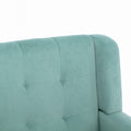 Modern Soft Velvet Material Ergonomics Accent Chair Living Room Chair Bedroom Chair Home Chair With Black Legs For Indoor Home Mint Green Foam Upholstered