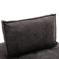 Coolmore Modern Upholstered Chair Leisure Sofa Lazy Sofa Plastic Legs And Pillow Removable Armless Accent Chair For Living Room,Bedroom,Office Grey Linen Grey Foam Linen