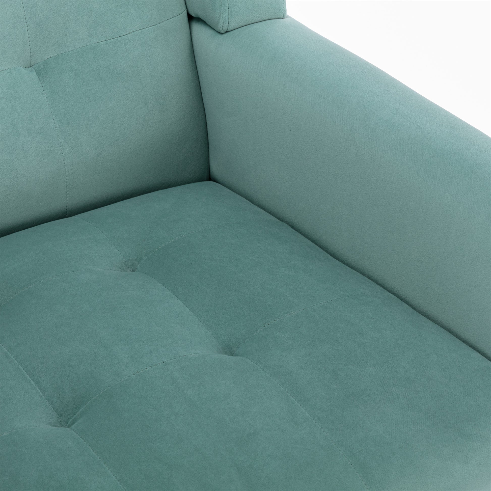 Modern Soft Velvet Material Ergonomics Accent Chair Living Room Chair Bedroom Chair Home Chair With Black Legs For Indoor Home Mint Green Foam Upholstered