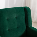 Modern Soft Velvet Material Ergonomics Accent Chair Living Room Chair Bedroom Chair Home Chair With Black Legs For Indoor Home Retro Green Foam Upholstered