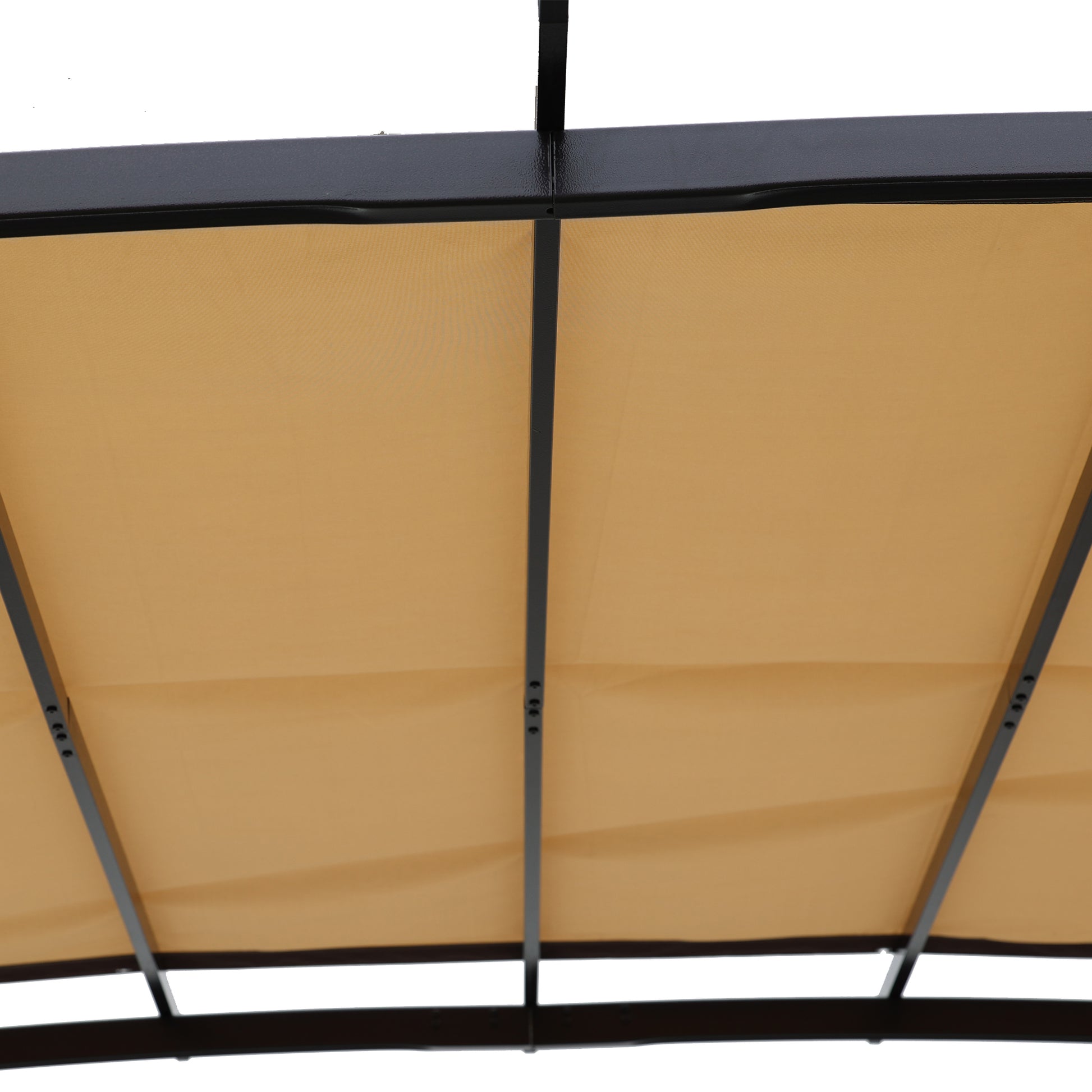 Universal Canopy Cover Replacement For 12X9 Ft Curved Outdoor Pergola Structure Khaki Polyester