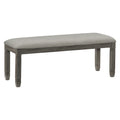 Antique Gray And Coffee Finish 6Pc Dining Set Table W 6X Drawers Upholstered Bench 4X Side Chairs Casual Country Style Dining Room Furniture Wood Wood Antique Gray Seats 6 Wood Dining Room 72 Inches Rectangular Dining Table With Chair And Bench Solid