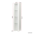 Side Cabinet With Aluminum Strip Lamp White Particle Board