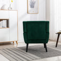 Modern Soft Velvet Material Ergonomics Accent Chair Living Room Chair Bedroom Chair Home Chair With Black Legs For Indoor Home Retro Green Foam Upholstered