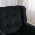 Modern Soft Velvet Material Ergonomics Accent Chair Living Room Chair Bedroom Chair Home Chair With Black Legs For Indoor Home Black Foam Upholstered