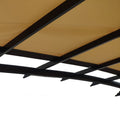 Universal Canopy Cover Replacement For 12X9 Ft Curved Outdoor Pergola Structure Khaki Polyester