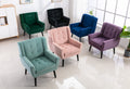 Modern Soft Velvet Material Ergonomics Accent Chair Living Room Chair Bedroom Chair Home Chair With Black Legs For Indoor Home Mint Green Foam Upholstered
