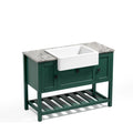 Solid Wood Bathroom Vanities Without Tops 48 In. W X 20 In. D X 33.60 In. Hbathroom Vanity In Green Green Solid Wood