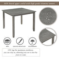 5 Piece Dining Table Set Industrial Wooden Kitchen Table And 4 Chairs For Dining Room Grey Gray Solid Wood