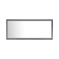 88 In. W X 38 In. H Super Bright Led Bathroom Mirror With Lights, Metal Frame Mirror Wall Mounted Lighted Vanity Mirrors For Wall, Anti Fog Dimmable Led Mirror For Makeup, Horizontal Verti Matte Black Aluminium