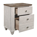 Transitional Rustic Style Nightstand Drawers Two Tone Finish Melamine Board Bedroom Furniture Multicolor 2 Drawers Bedroom Rustic,Transitional Wood