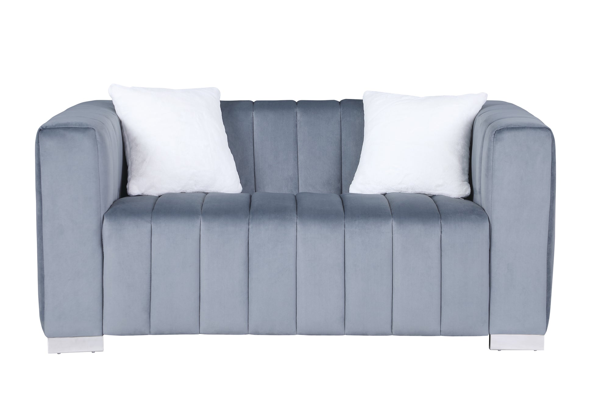 A Modern Channel Sofa Take On A Traditional Chesterfield,Grey Color,Seater Grey Velvet