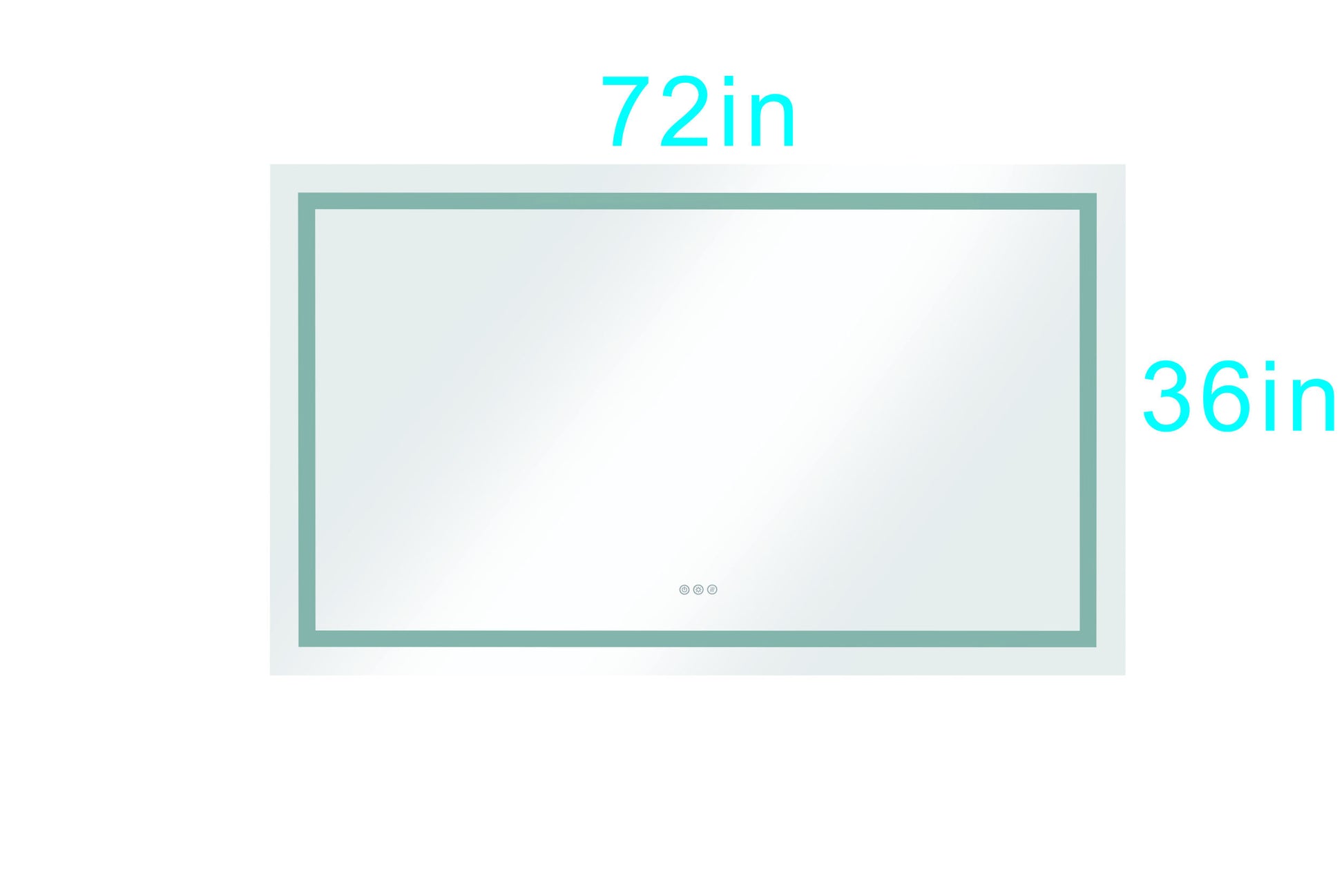 72 In. W X 36 In. H Frameless Led Single Bathroom Vanity Mirror In Polished Crystaln Bathroom Vanity Led Mirror With 3 Color Lights Mirror For Bathroom Wall 60 Inch Smart Lighted Vanity Mirrors Dimm White Aluminium