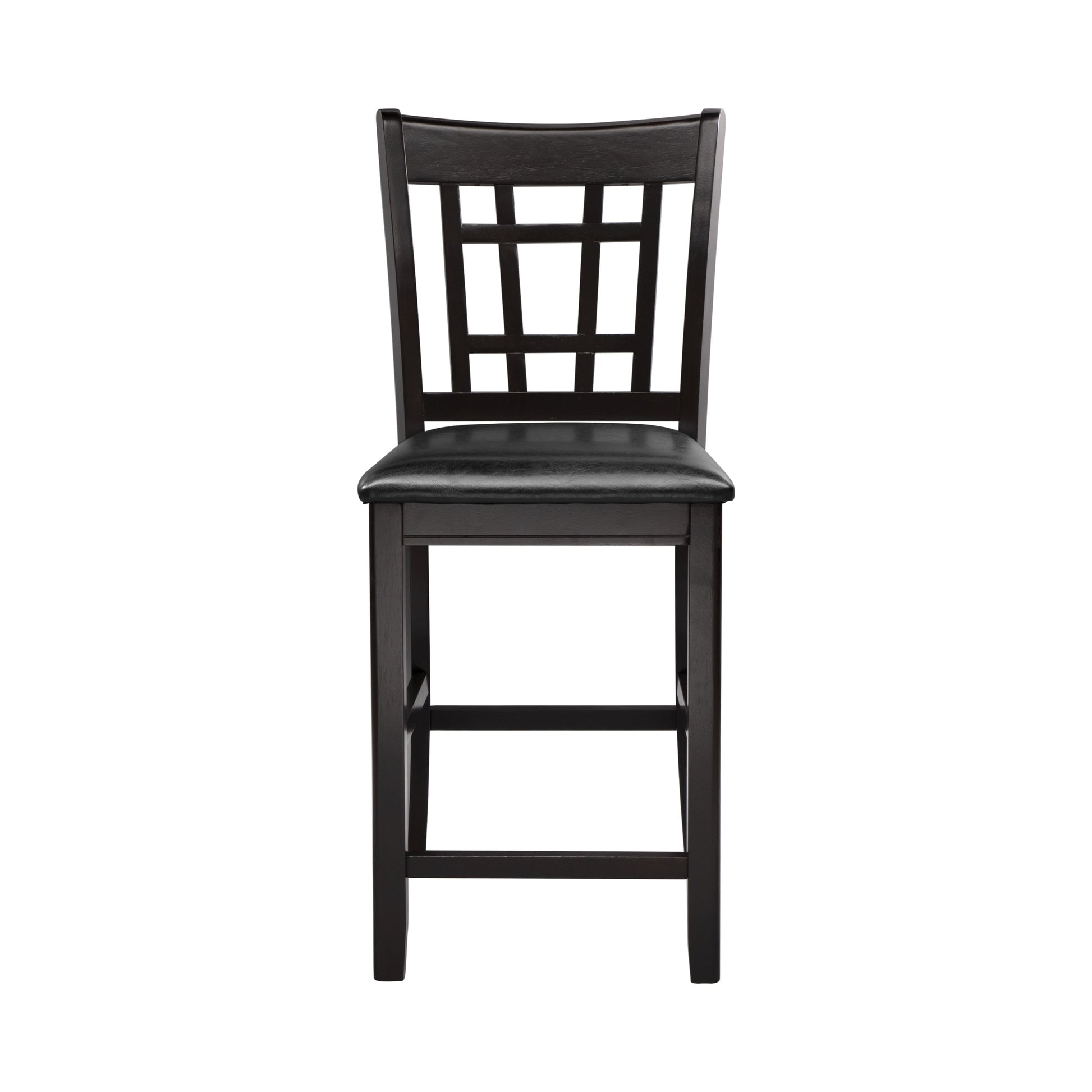 Traditional Design Dark Cherry Finish Counter Height Dining Set 5Pc Table W Extension Leaf And 4 Counter Height Chairs Brown Mix Seats 4 Dining Room Traditional Dining Table With Chair Solid Wood