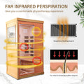 Infrared Sauna Room Single Room Natural Metal & Wood Solid Wood