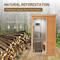 Infrared Sauna Room Single Room Natural Metal & Wood Solid Wood