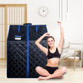 Sojourner Portable Sauna For Home Steam Sauna Tent, Personal Sauna Sauna Heater, Tent, Chair, Remote Included For Home Sauna Enjoy Your Own Personal Spa Black Cotton Cotton