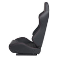 Racing Seat High Quality Pvc With Suade Material Double Slider 2Pcs Black Vinyl