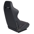 Racing Seat High Quality Pvc With Suade Material Double Slider 2Pcs Black Vinyl