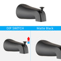 Shower System With Tub Spout Rain Shower Tub Set, High Pressure Dual 2 In 1 Shower Combo Faucet With Valve Matte Black Abs