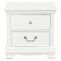 Classic Traditional Style 1Pc Nightstand Wood White Finish Dovetail Drawers Bed Side Table Bedroom Furniture White 2 Drawers Bedroom Traditional Wood