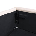 Full Size Upholstered Platform Bed With A Hydraulic Storage System Beige Beige Upholstered